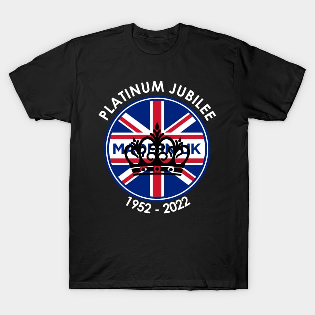Queen Platinum Jubilee British Flag 70 Year Celebration T-Shirt by bloatbangbang